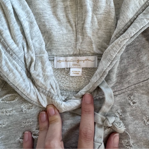 SPIRITUAL GANGSTER Distressed Hoodie XS - Picture 2 of 5